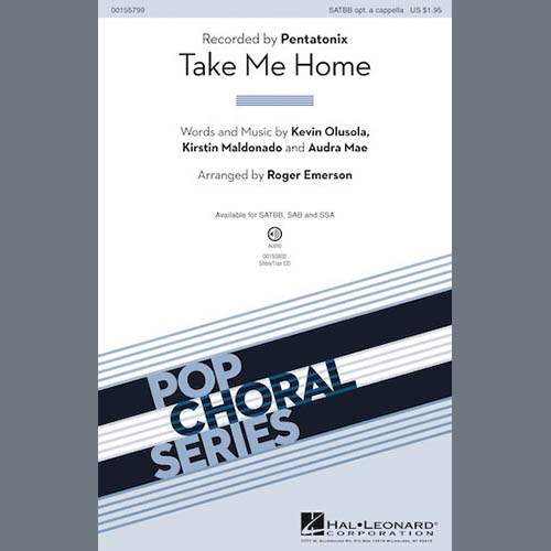 Pentatonix, Take Me Home (arr. Roger Emerson), Choral
