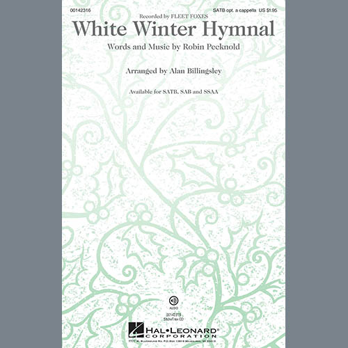 Pentatonix, White Winter Hymnal (arr. Alan Billingsley), SATB