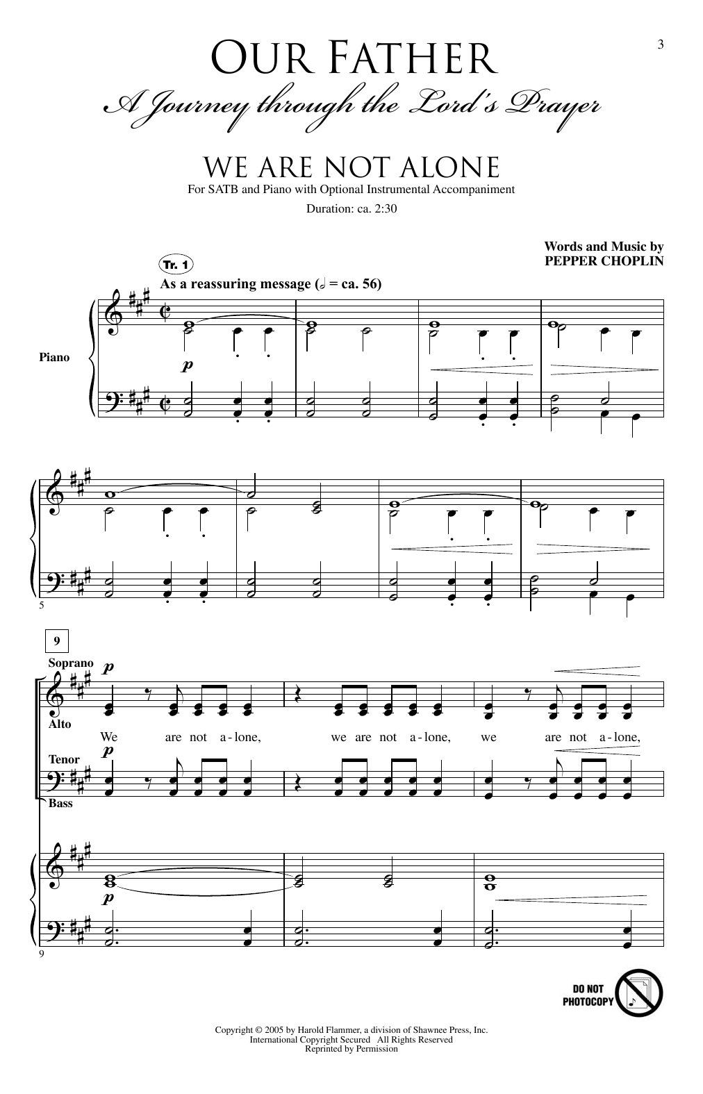 Pepper Choplin Our Father (A Journey through the Lord's Prayer) Sheet Music Notes & Chords for SATB - Download or Print PDF