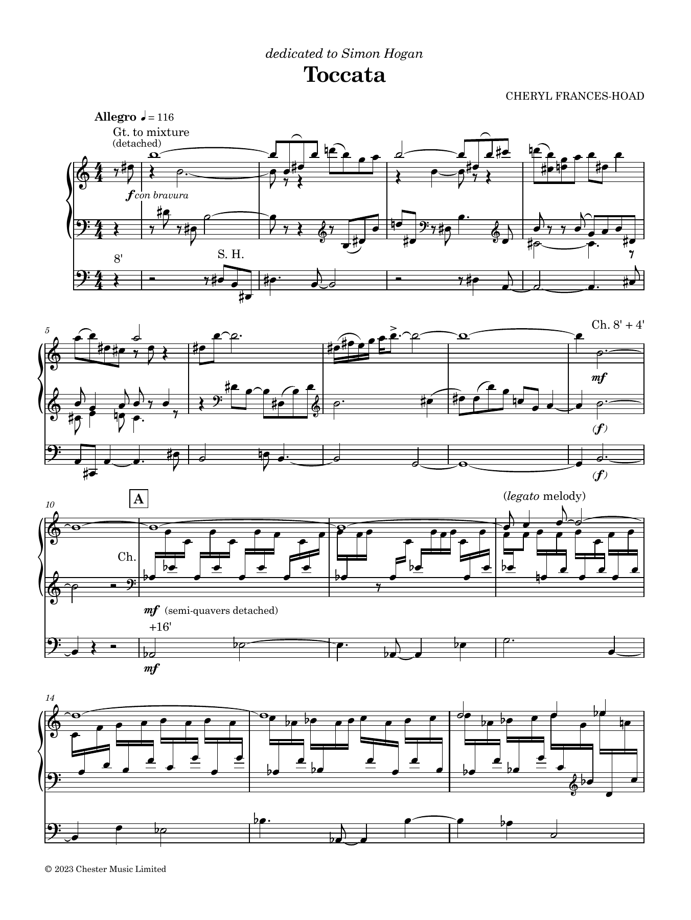 Per Norgard Toccata Sheet Music Notes & Chords for Organ - Download or Print PDF