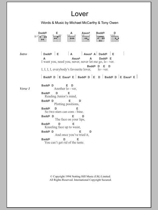 Perfume Lover Sheet Music Notes & Chords for Lyrics & Chords - Download or Print PDF