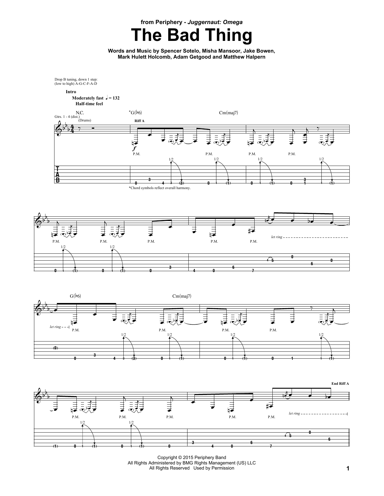 Periphery The Bad Thing Sheet Music Notes & Chords for Guitar Tab - Download or Print PDF