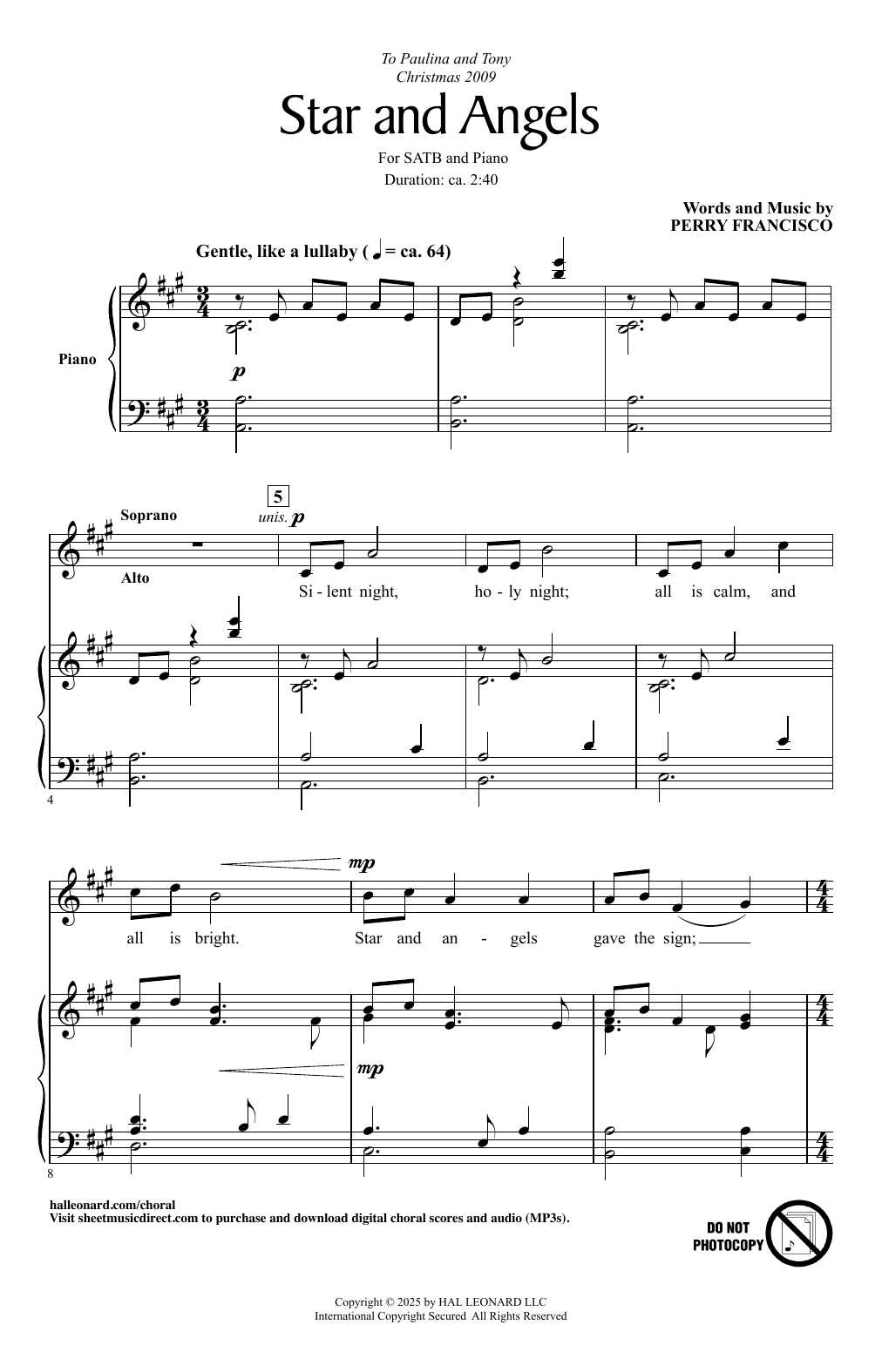 Perry Francisco Star And Angels Sheet Music Notes & Chords for SATB Choir - Download or Print PDF Perry Francisco Star And Angels Sheet Music Notes & Chords for SATB Choir - Download or Print PDF