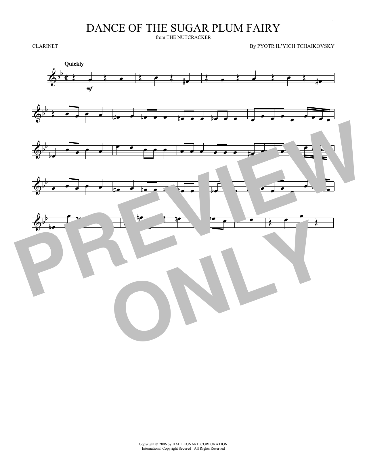 Pyotr Il'yich Tchaikovsky Dance Of The Sugar Plum Fairy, Op. 71a (from The Nutcracker) Sheet Music Notes & Chords for Flute and Piano - Download or Print PDF