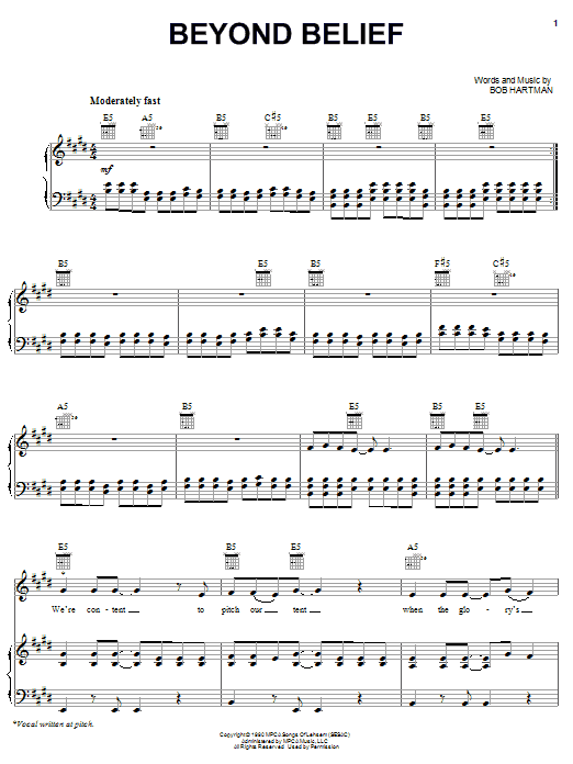 Petra Beyond Belief Sheet Music Notes & Chords for Piano, Vocal & Guitar (Right-Hand Melody) - Download or Print PDF