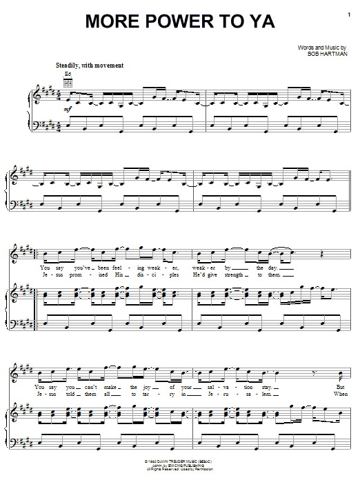 Petra More Power To Ya Sheet Music Notes & Chords for Piano, Vocal & Guitar (Right-Hand Melody) - Download or Print PDF Petra More Power To Ya Sheet Music Notes & Chords for Piano, Vocal & Guitar (Right-Hand Melody) - Download or Print PDF