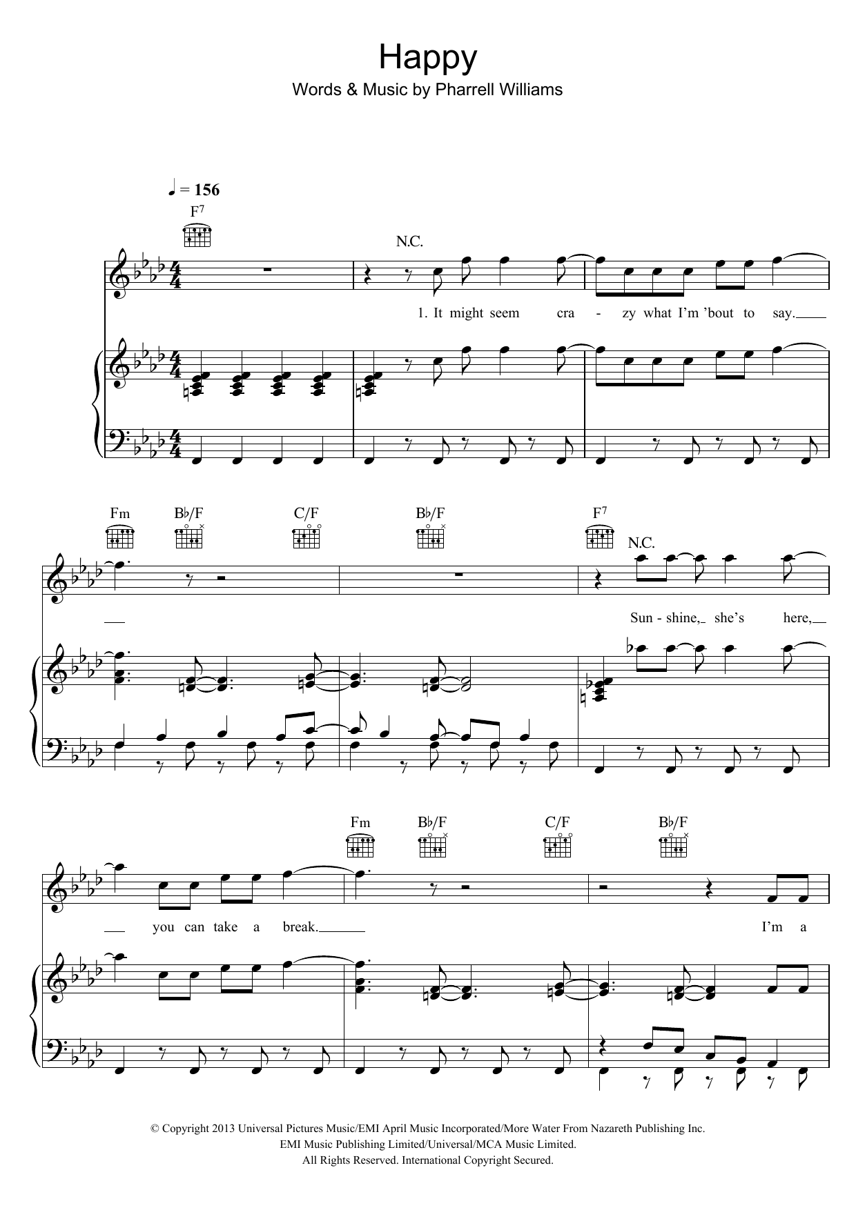 Pharrell Williams Happy Sheet Music Notes & Chords for Violin - Download or Print PDF