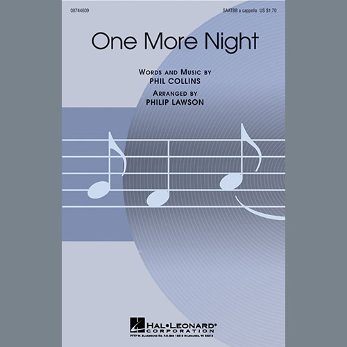 Phil Collins, One More Night (arr. Philip Lawson), SATB Choir