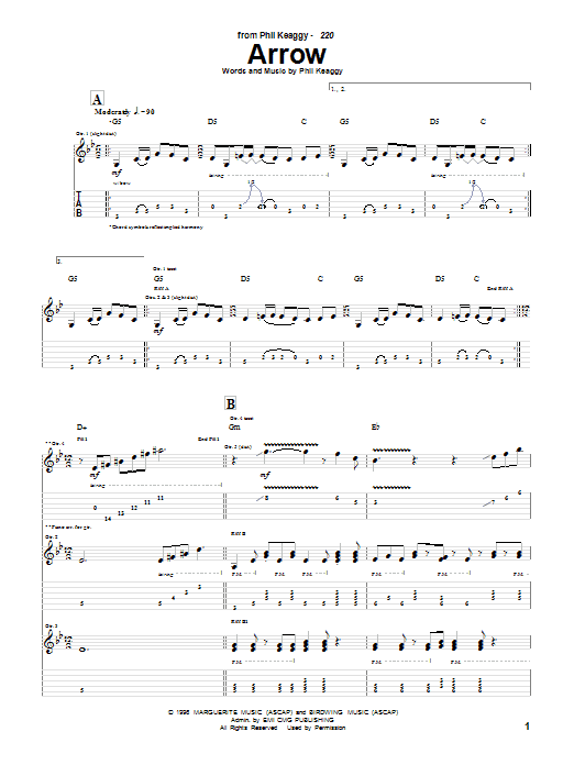 Phil Keaggy Arrow Sheet Music Notes & Chords for Guitar Tab - Download or Print PDF Phil Keaggy Arrow Sheet Music Notes & Chords for Guitar Tab - Download or Print PDF