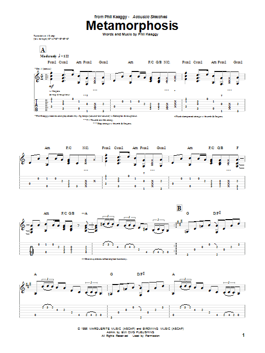 Phil Keaggy Metamorphosis Sheet Music Notes & Chords for Guitar Tab - Download or Print PDF Phil Keaggy Metamorphosis Sheet Music Notes & Chords for Guitar Tab - Download or Print PDF
