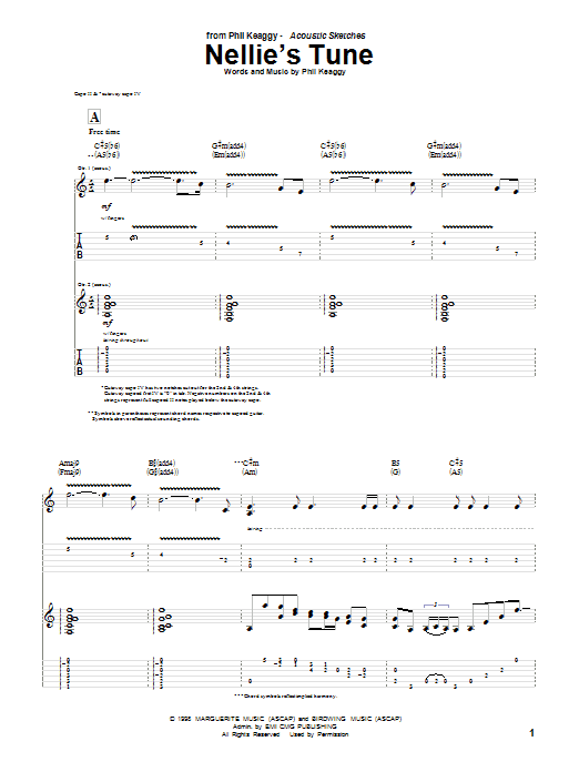 Phil Keaggy Nellie's Tune Sheet Music Notes & Chords for Guitar Tab - Download or Print PDF Phil Keaggy Nellie's Tune Sheet Music Notes & Chords for Guitar Tab - Download or Print PDF