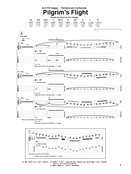 Phil Keaggy Pilgrim's Flight Sheet Music Notes & Chords for Guitar Tab - Download or Print PDF Phil Keaggy Pilgrim's Flight Sheet Music Notes & Chords for Guitar Tab - Download or Print PDF