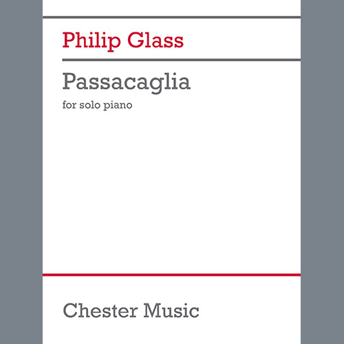 Philip Glass, Distant Figure (Passacaglia for Solo Piano), Piano Solo
