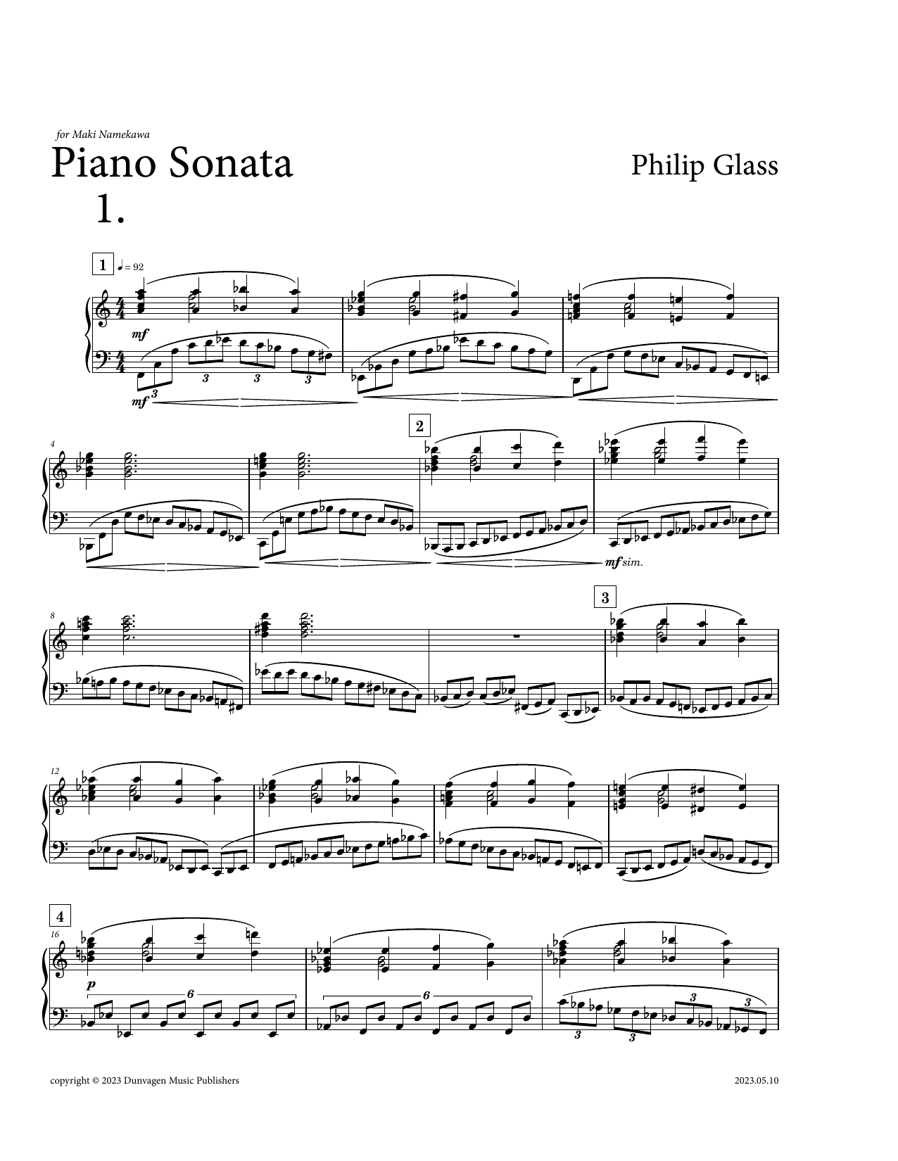 Philip Glass Piano Sonata Sheet Music Notes & Chords for Piano Solo - Download or Print PDF Philip Glass Piano Sonata Sheet Music Notes & Chords for Piano Solo - Download or Print PDF