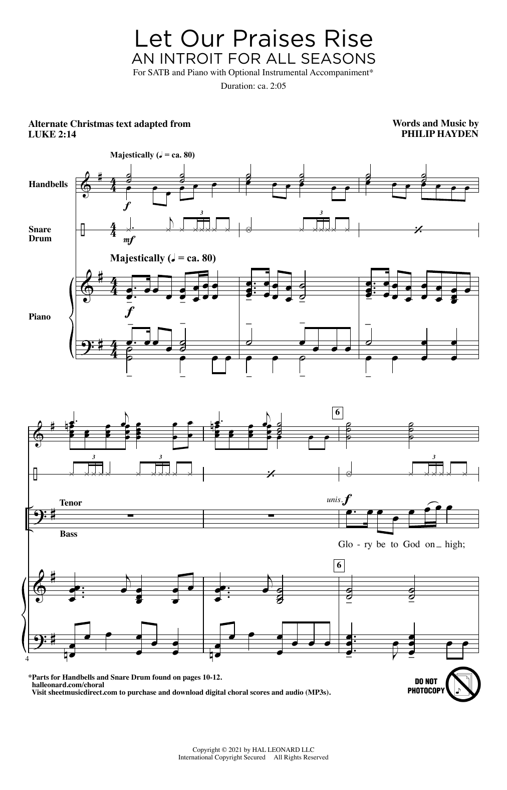 Philip Hayden Let His Praises Rise (An Introit For All Seasons) Sheet Music Notes & Chords for SATB Choir - Download or Print PDF