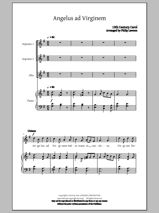 Philip Lawson Angels and Shepherds (Collection) Sheet Music Notes & Chords for SSA - Download or Print PDF