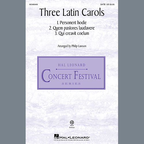 Philip Lawson, Three Latin Carols (Collection), SATB Choir