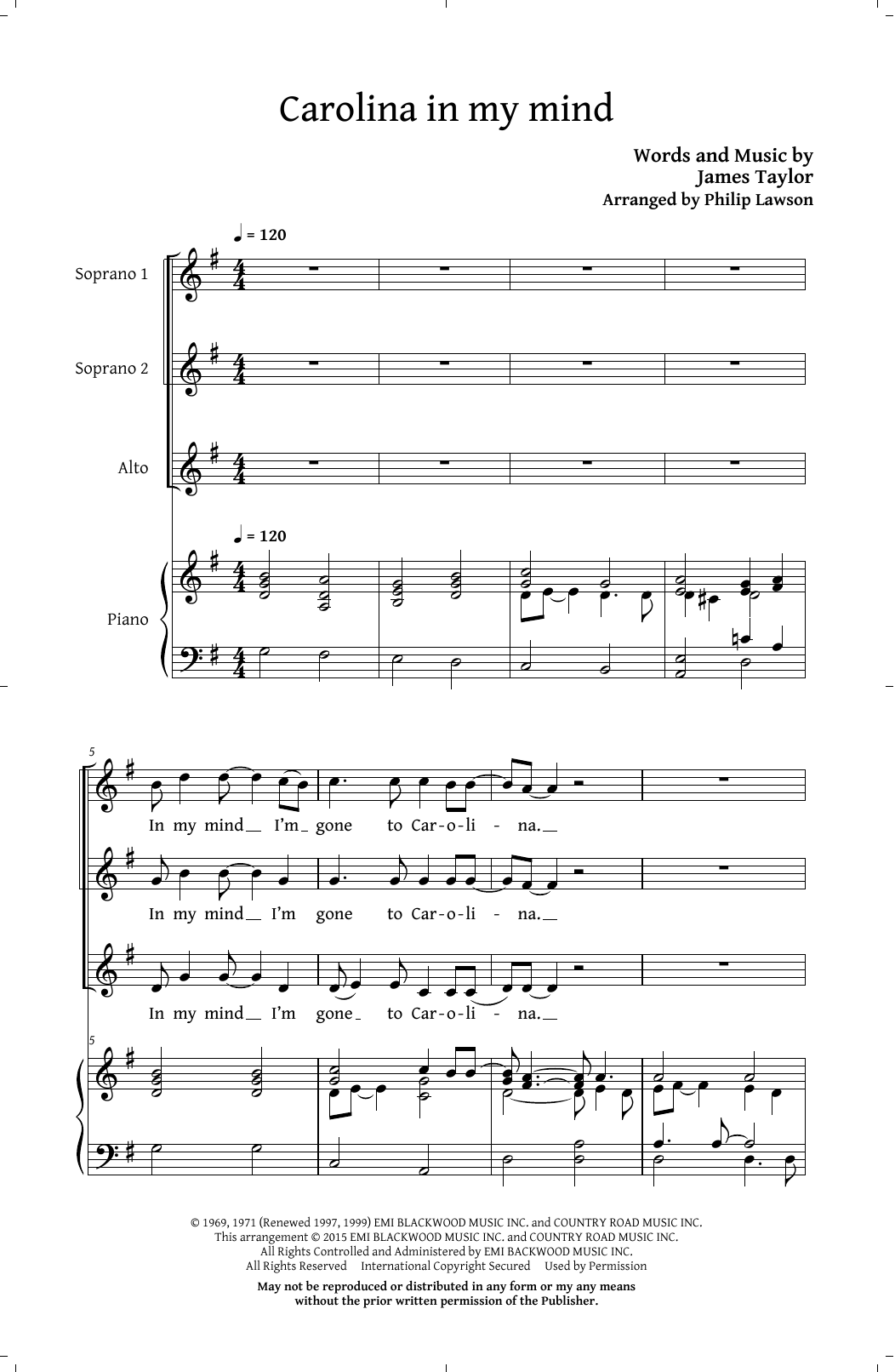 Philip Lawson You've Got A Friend: Five James Taylor Classics Sheet Music Notes & Chords for SSA - Download or Print PDF