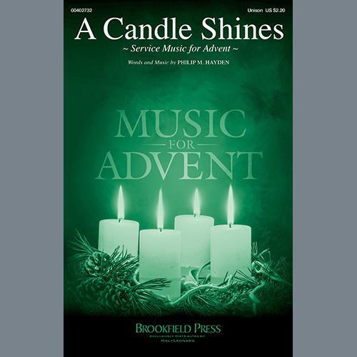 Philip M. Hayden, A Candle Shines (A Response For Advent Candle Lighting), Unison Choir