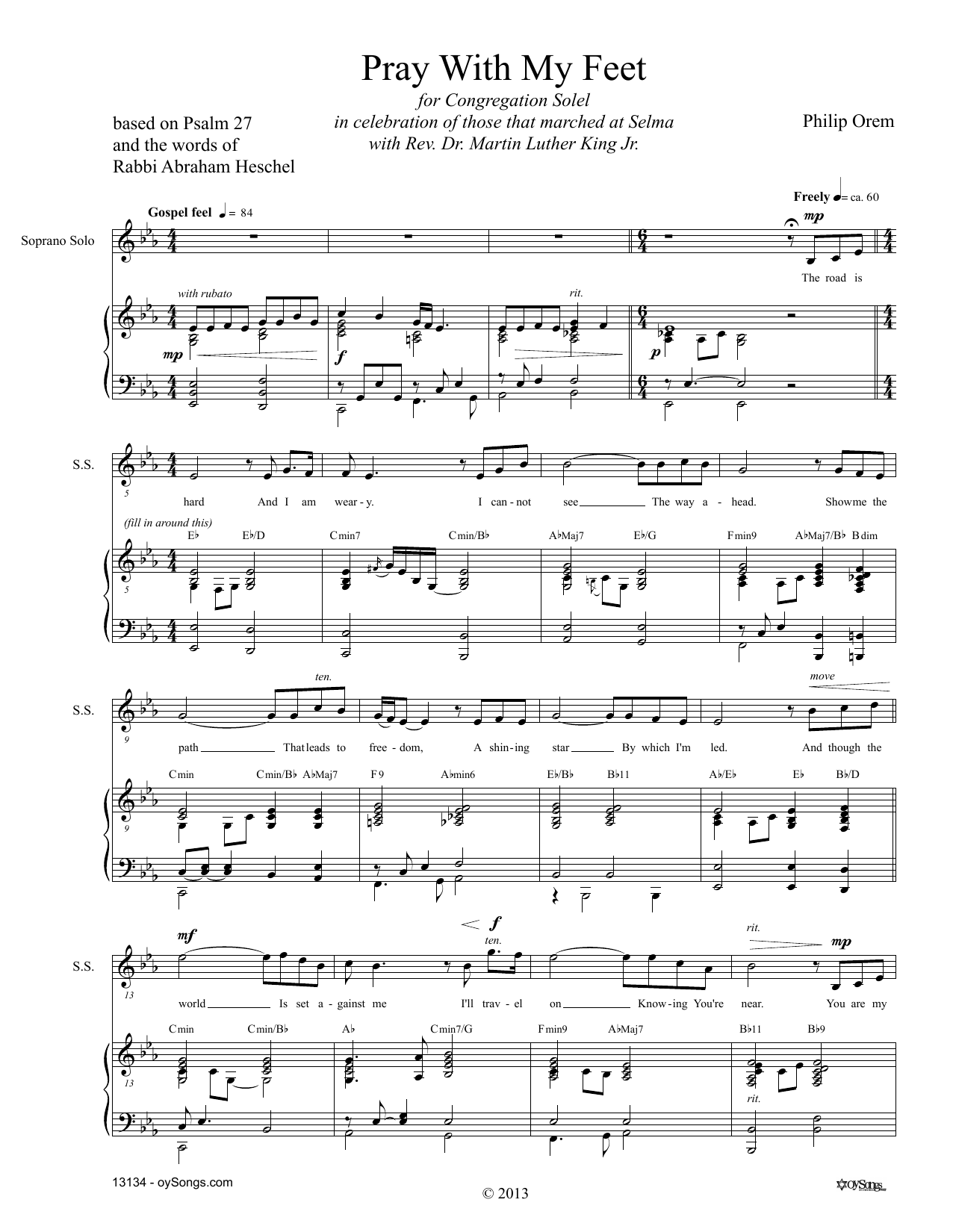 Philip Orem Pray With My Feet Sheet Music Notes & Chords for SATB Choir - Download or Print PDF