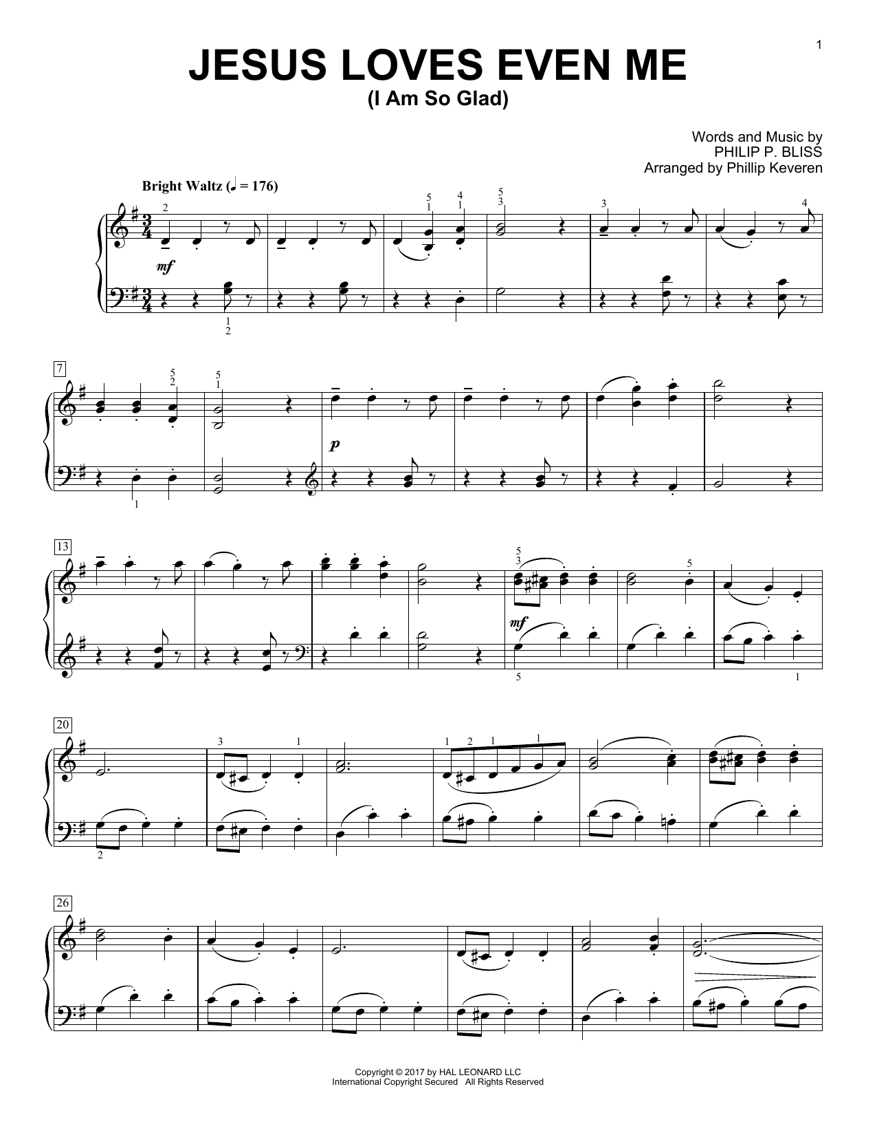 Phillip Keveren Jesus Loves Even Me (I Am So Glad) Sheet Music Notes & Chords for Piano - Download or Print PDF