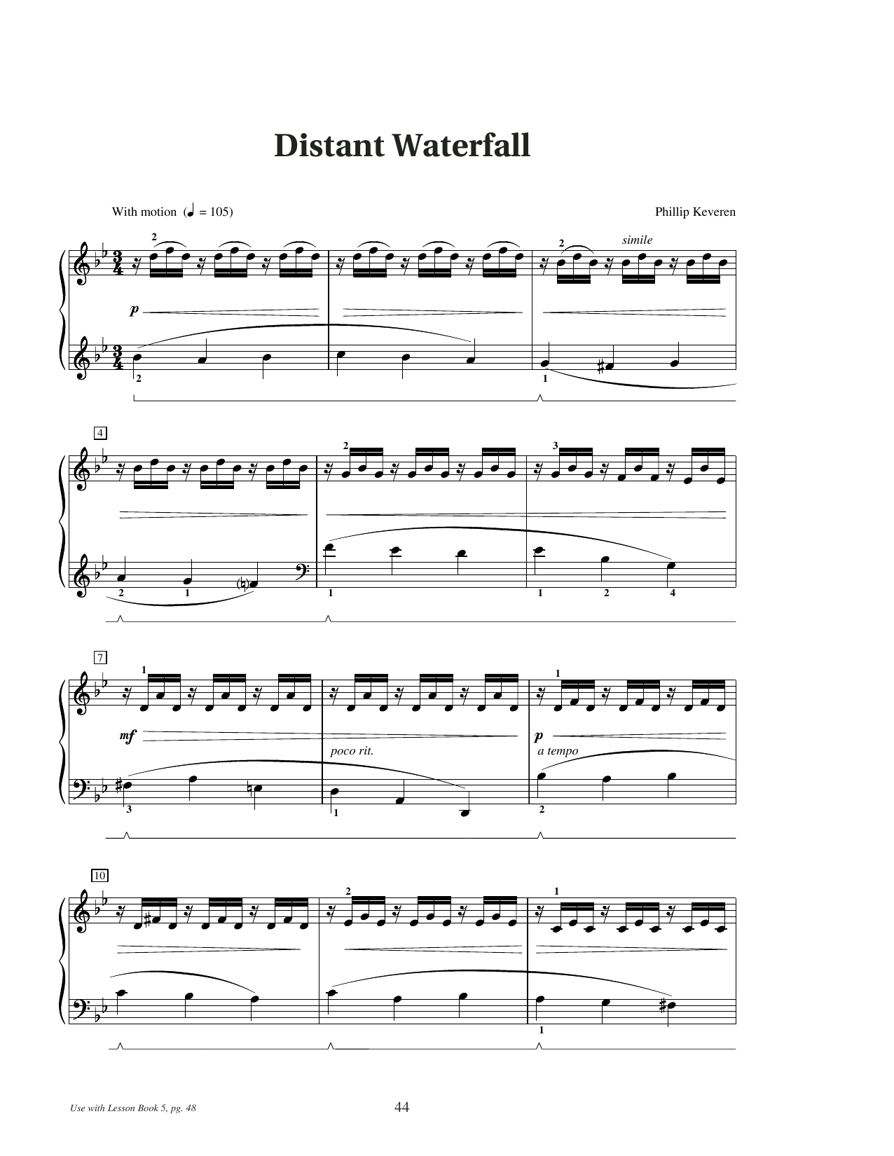 Phillip Keveren Distant Waterfall Sheet Music Notes & Chords for Educational Piano - Download or Print PDF Phillip Keveren Distant Waterfall Sheet Music Notes & Chords for Educational Piano - Download or Print PDF