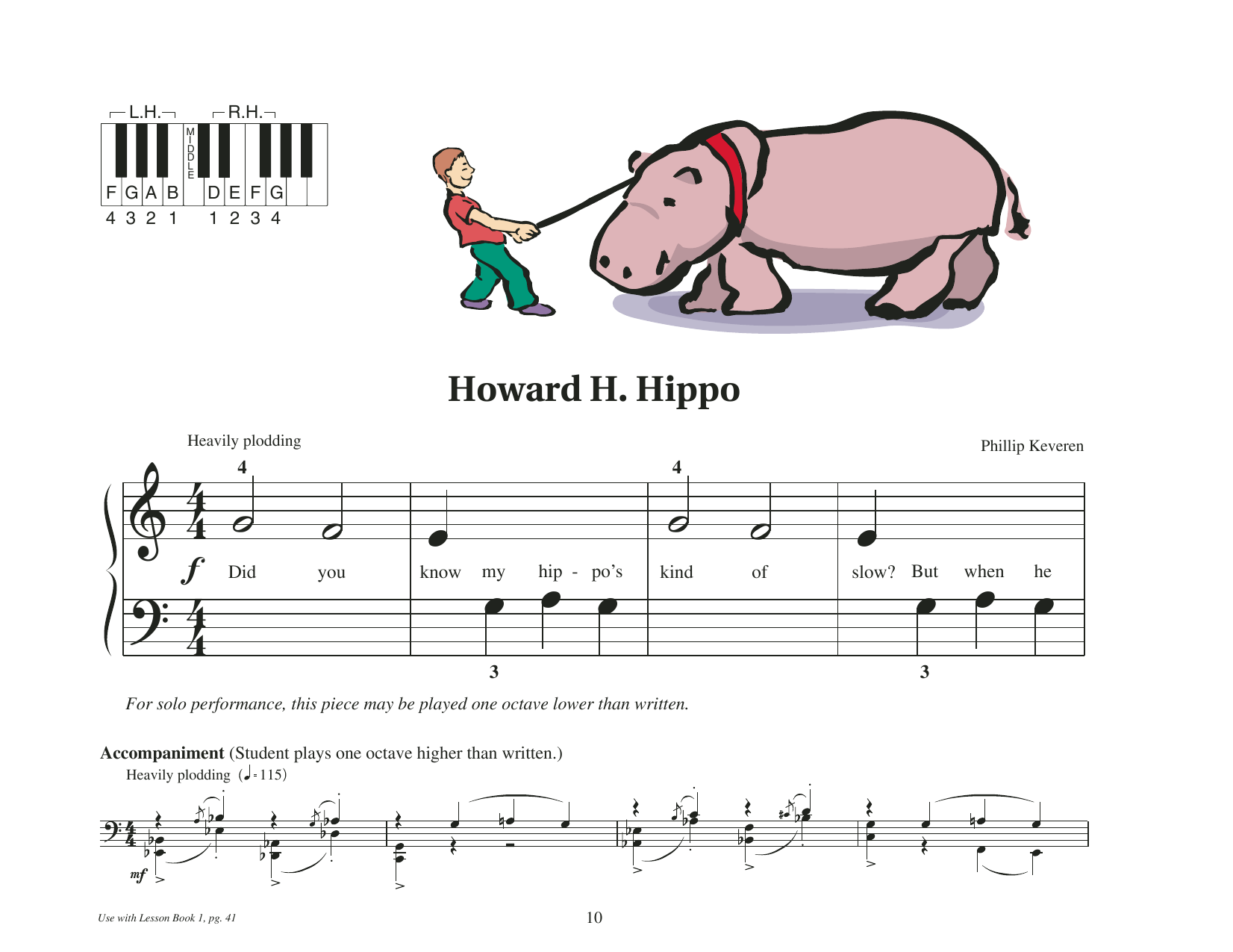 Phillip Keveren Howard H. Hippo Sheet Music Notes & Chords for Educational Piano - Download or Print PDF