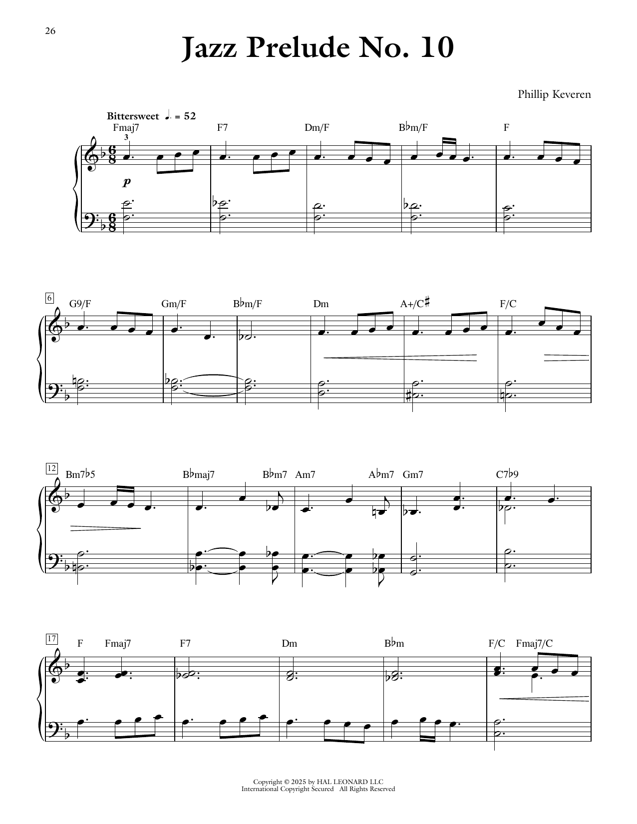 Phillip Keveren Jazz Prelude No. 10 Sheet Music Notes & Chords for Piano Solo - Download or Print PDF