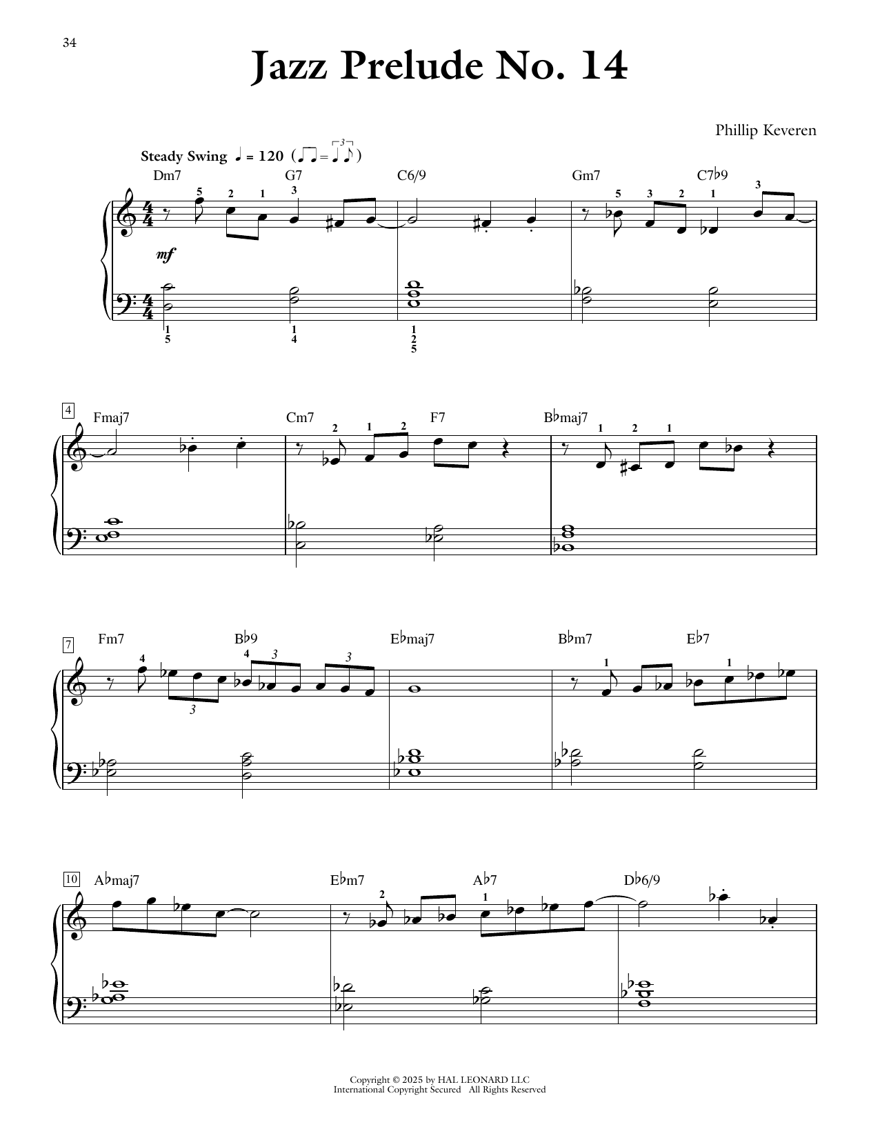 Phillip Keveren Jazz Prelude No. 14 Sheet Music Notes & Chords for Piano Solo - Download or Print PDF