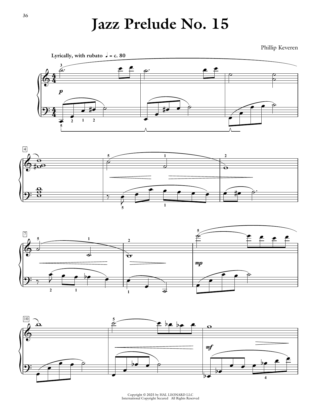 Phillip Keveren Jazz Prelude No. 15 Sheet Music Notes & Chords for Piano Solo - Download or Print PDF