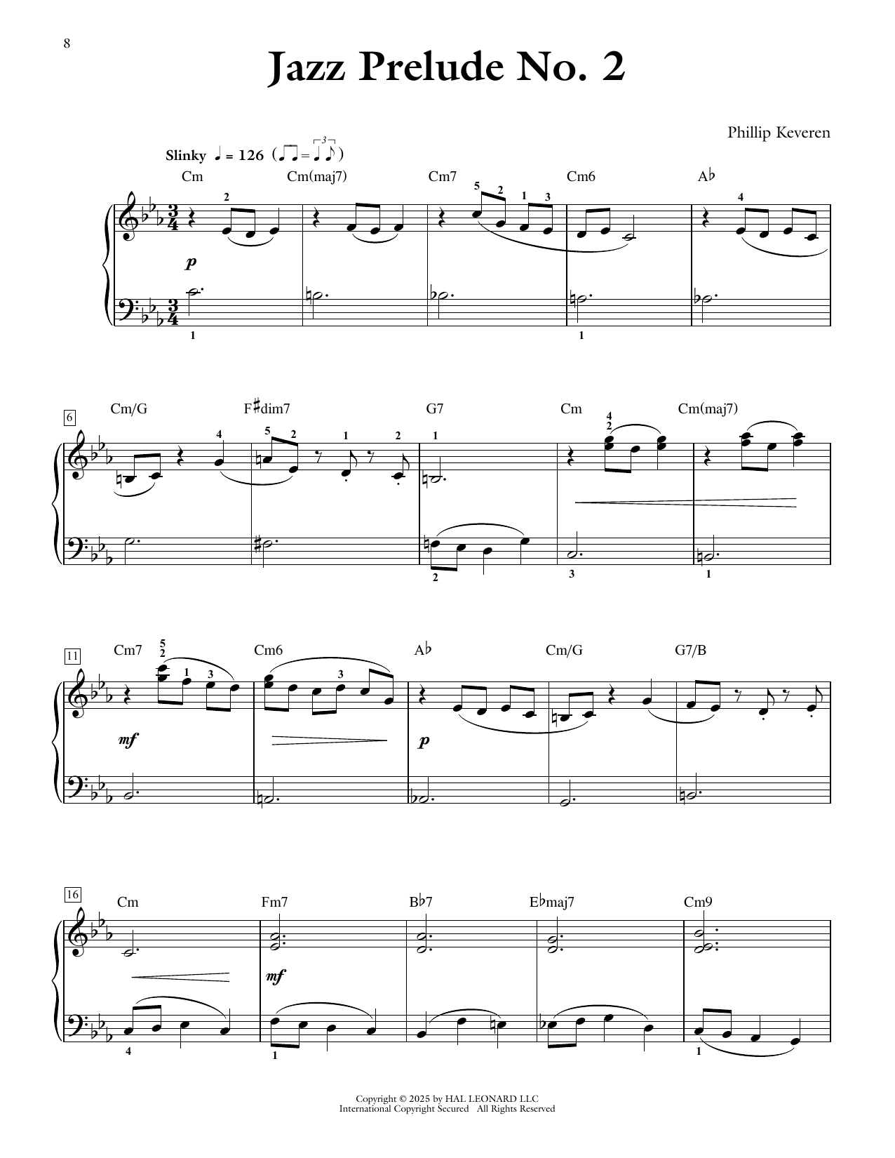 Phillip Keveren Jazz Prelude No. 2 Sheet Music Notes & Chords for Piano Solo - Download or Print PDF