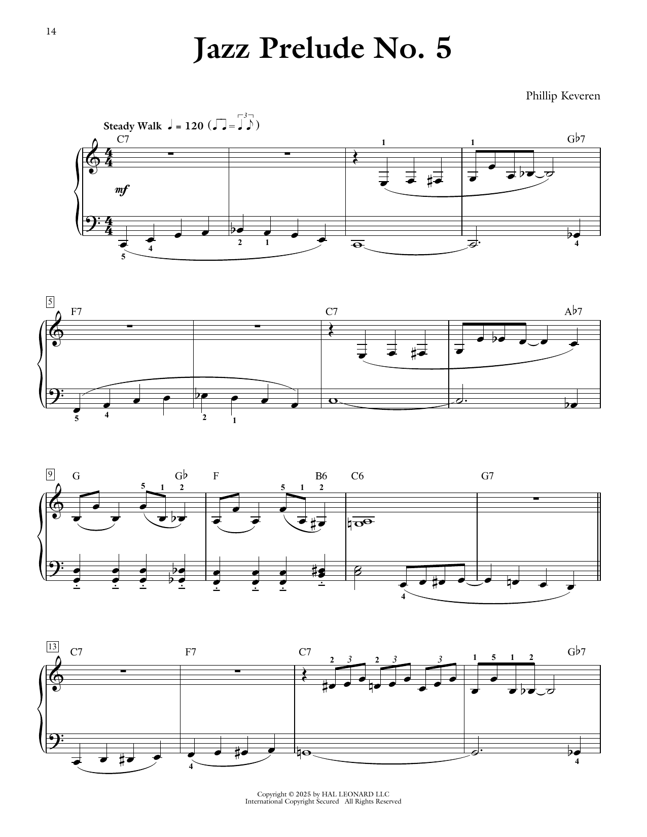 Phillip Keveren Jazz Prelude No. 5 Sheet Music Notes & Chords for Piano Solo - Download or Print PDF