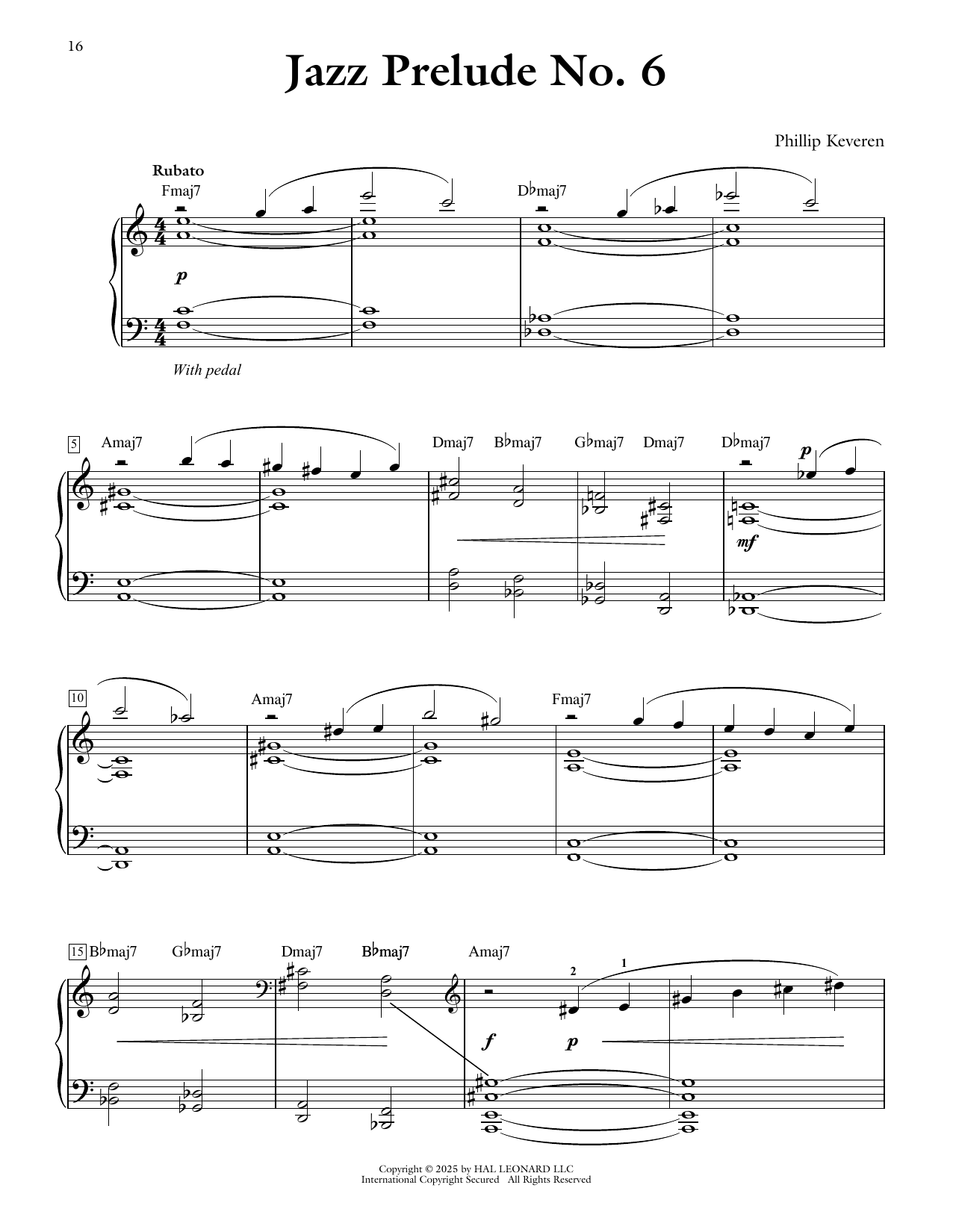 Phillip Keveren Jazz Prelude No. 6 Sheet Music Notes & Chords for Piano Solo - Download or Print PDF