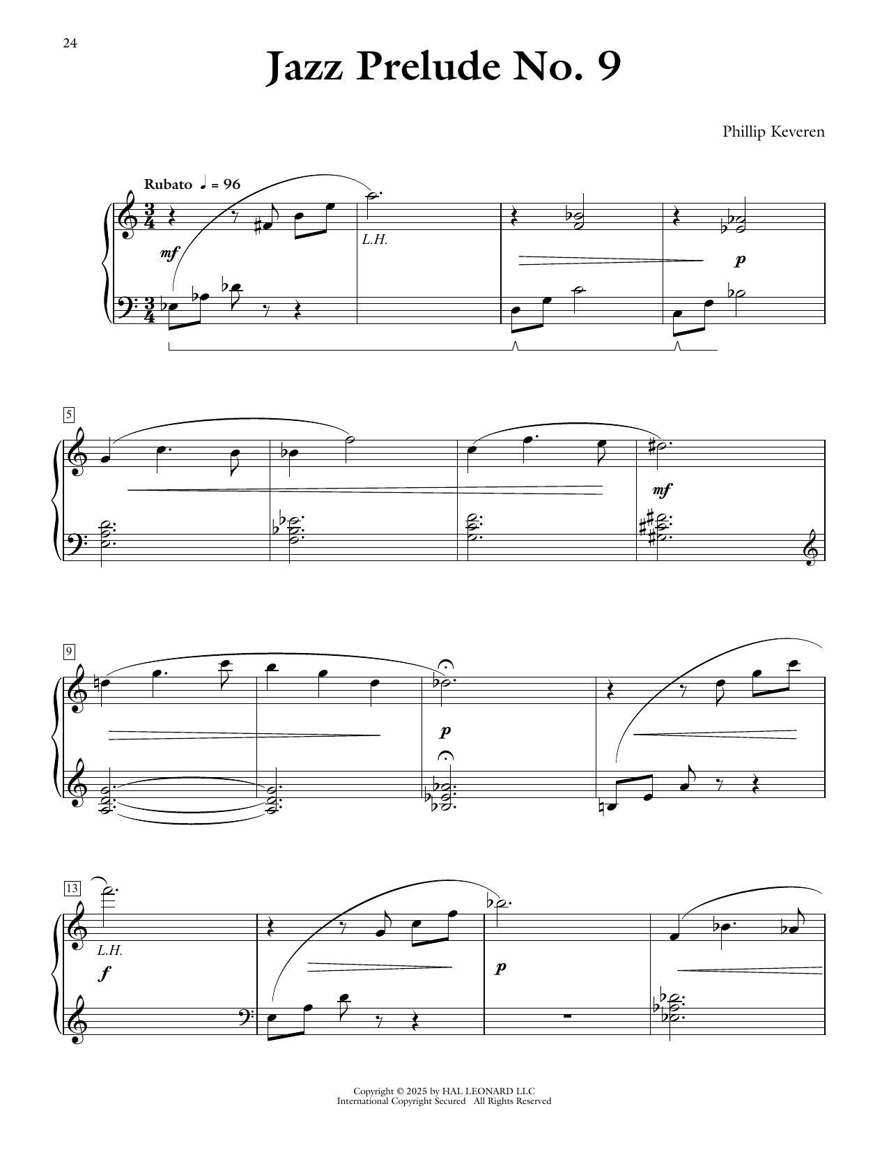 Phillip Keveren Jazz Prelude No. 9 Sheet Music Notes & Chords for Piano Solo - Download or Print PDF