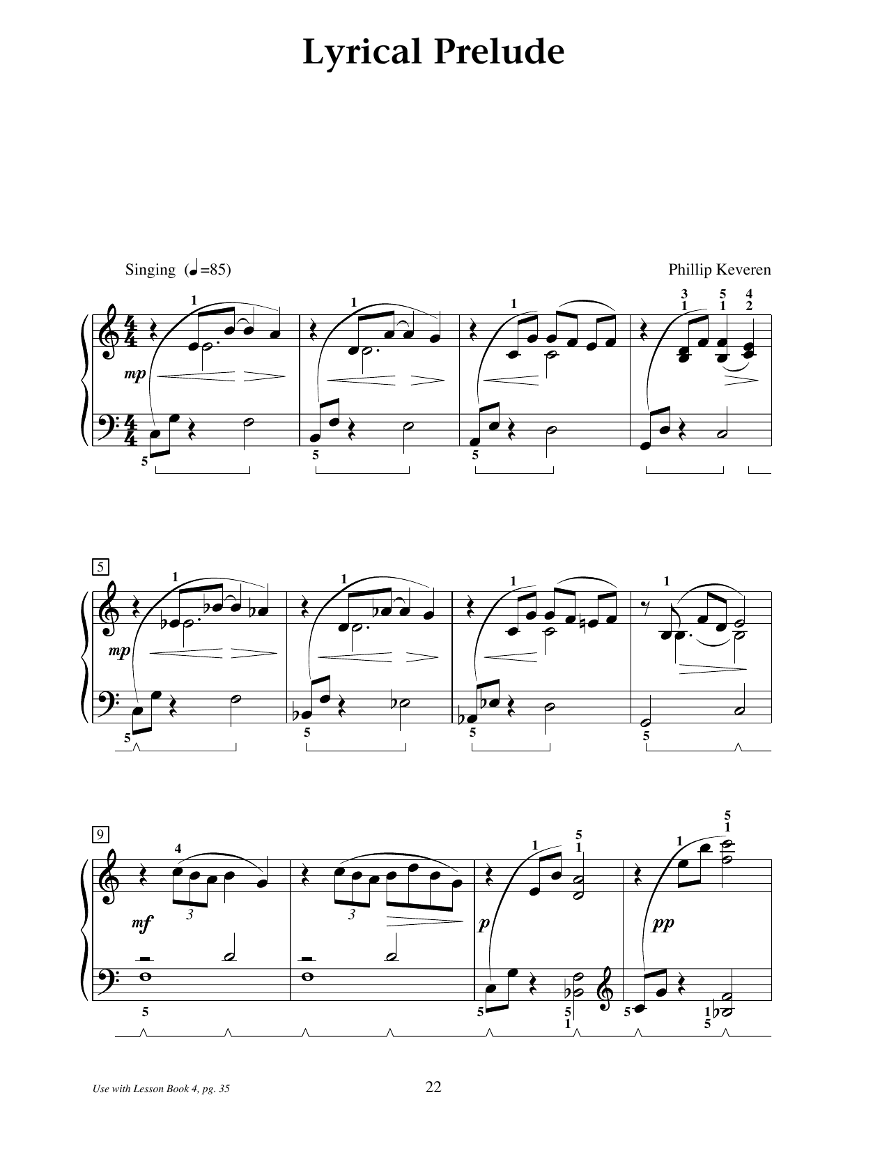 Phillip Keveren Lyrical Prelude Sheet Music Notes & Chords for Educational Piano - Download or Print PDF