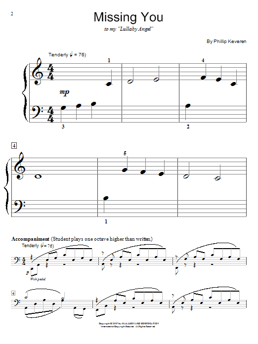 Phillip Keveren Missing You Sheet Music Notes & Chords for Educational Piano - Download or Print PDF