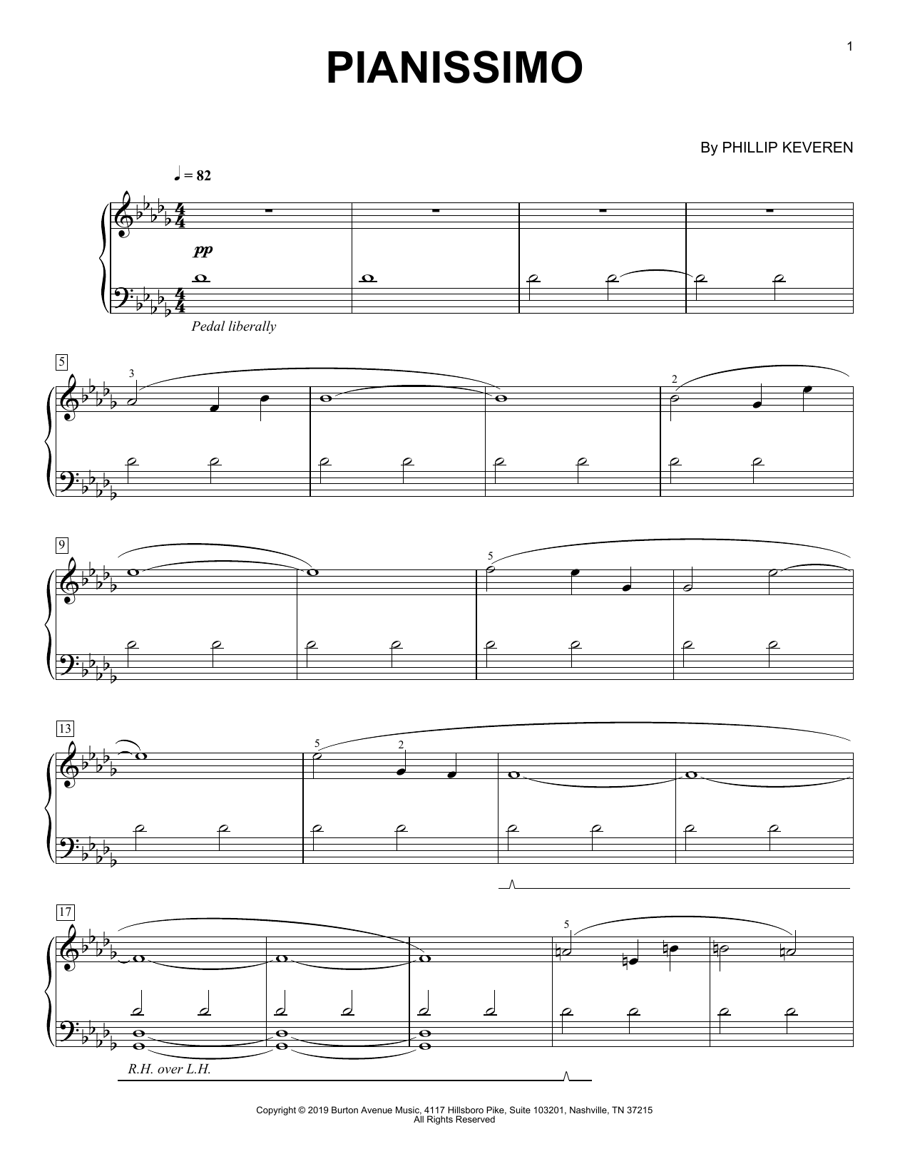 Phillip Keveren Pianissimo Sheet Music Notes & Chords for Piano Solo - Download or Print PDF