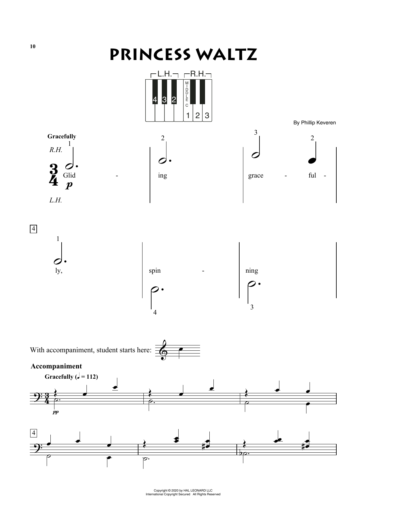 Phillip Keveren Princess Waltz Sheet Music Notes & Chords for Big Note Piano - Download or Print PDF