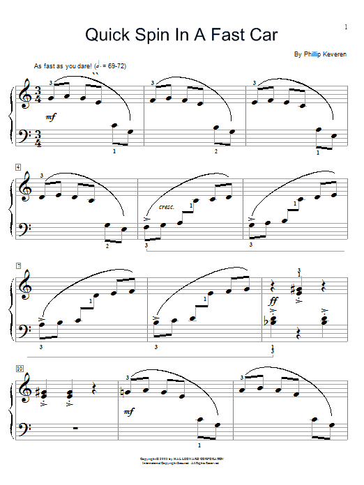 Phillip Keveren Quick Spin In A Fast Car Sheet Music Notes & Chords for Educational Piano - Download or Print PDF