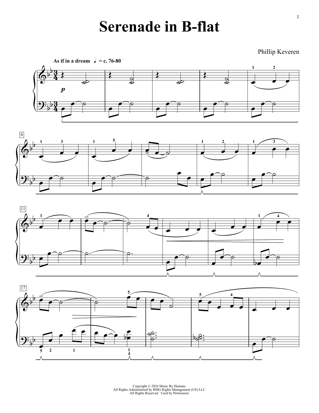 Phillip Keveren Serenade In B-flat (Our Newborn Blessing) Sheet Music Notes & Chords for Piano Solo - Download or Print PDF