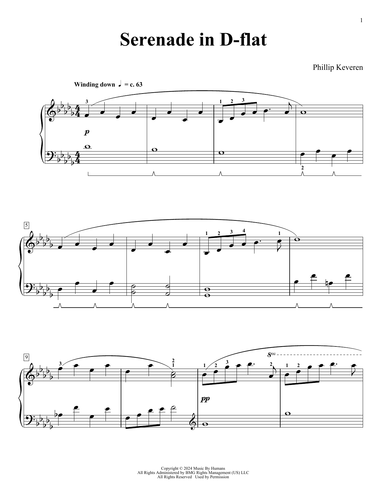 Phillip Keveren Serenade In D-flat (Never Too Far From You) Sheet Music Notes & Chords for Piano Solo - Download or Print PDF