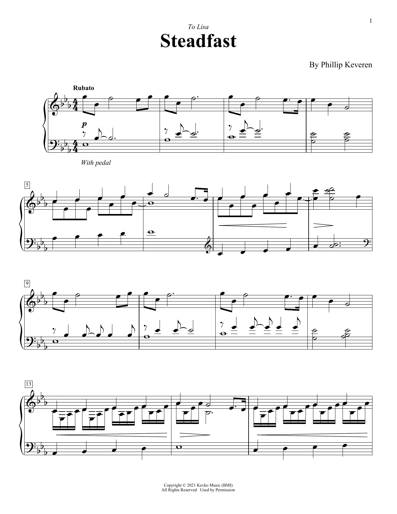 Phillip Keveren Steadfast Sheet Music Notes & Chords for Piano Solo - Download or Print PDF
