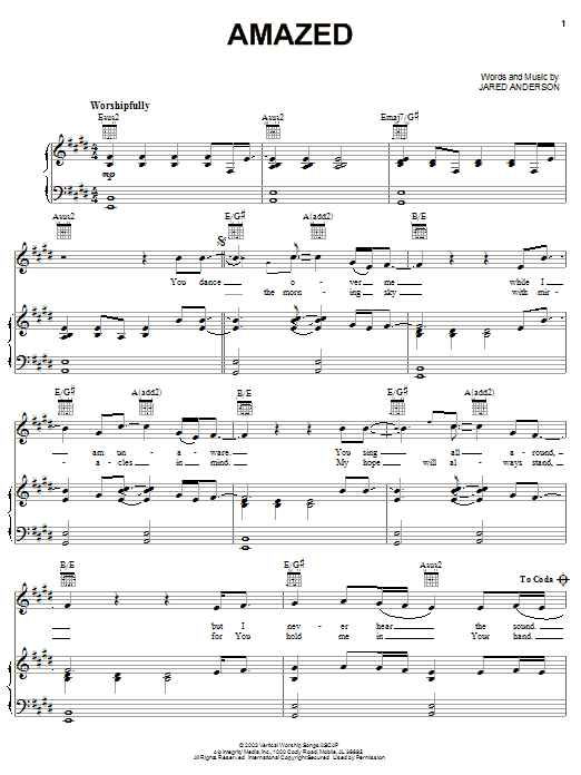 Phillips, Craig & Dean Amazed Sheet Music Notes & Chords for Easy Guitar Tab - Download or Print PDF