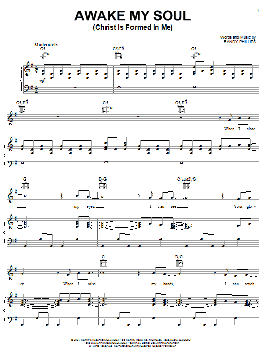 Phillips, Craig & Dean Awake My Soul (Christ Is Formed In Me) Sheet Music Notes & Chords for Piano, Vocal & Guitar (Right-Hand Melody) - Download or Print PDF Phillips, Craig & Dean Awake My Soul (Christ Is Formed In Me) Sheet Music Notes & Chords for Piano, Vocal & Guitar (Right-Hand Melody) - Download or Print PDF