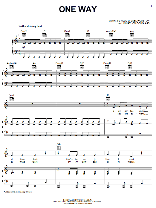 Phillips, Craig & Dean One Way Sheet Music Notes & Chords for Easy Guitar - Download or Print PDF
