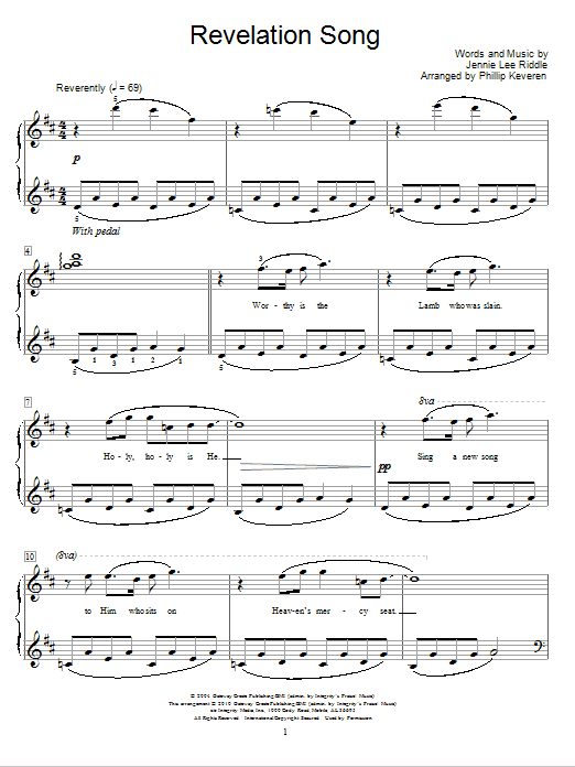 Phillips, Craig & Dean Revelation Song Sheet Music Notes & Chords for Educational Piano - Download or Print PDF