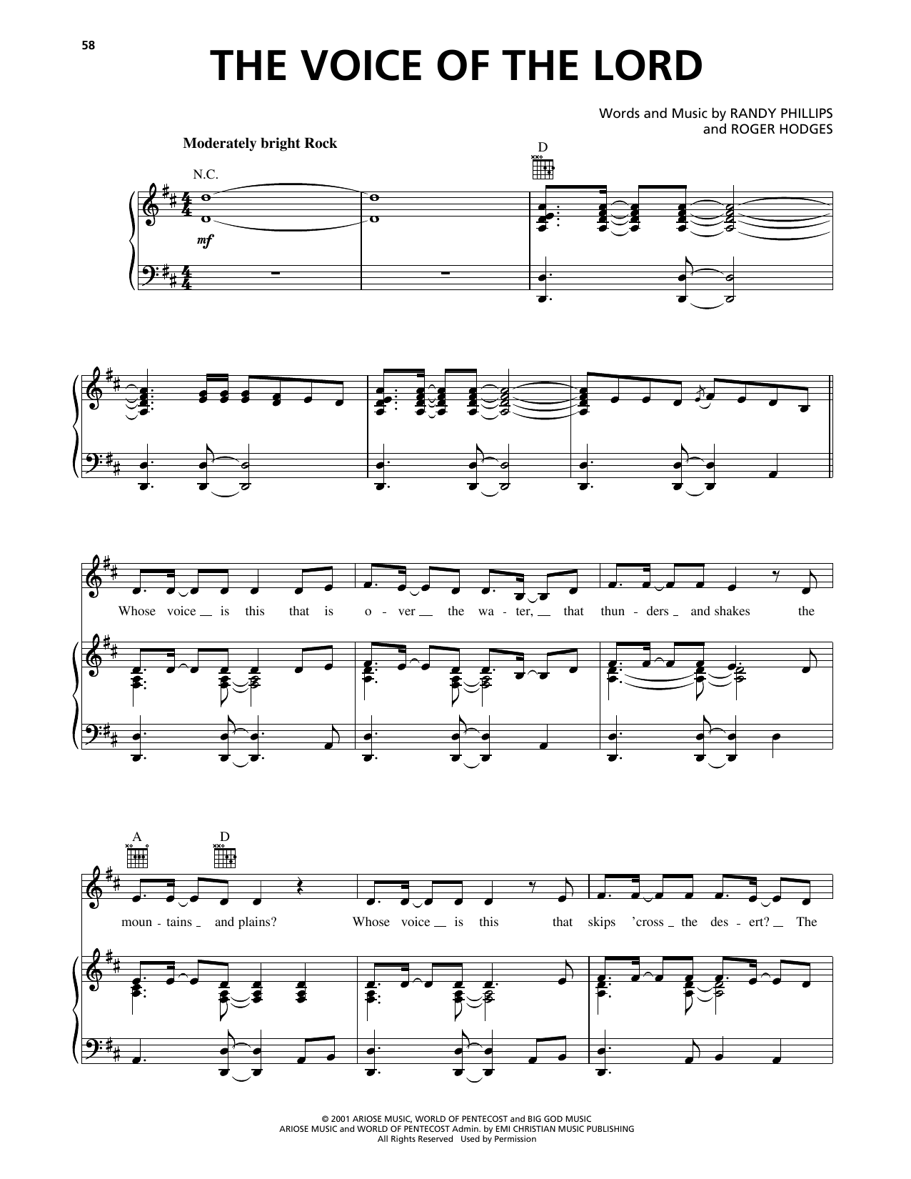 Phillips, Craig and Dean The Voice Of The Lord Sheet Music Notes & Chords for Piano, Vocal & Guitar Chords (Right-Hand Melody) - Download or Print PDF Phillips, Craig and Dean The Voice Of The Lord Sheet Music Notes & Chords for Piano, Vocal & Guitar Chords (Right-Hand Melody) - Download or Print PDF