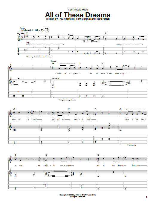 Phish All Of These Dreams Sheet Music Notes & Chords for Guitar Tab - Download or Print PDF Phish All Of These Dreams Sheet Music Notes & Chords for Guitar Tab - Download or Print PDF