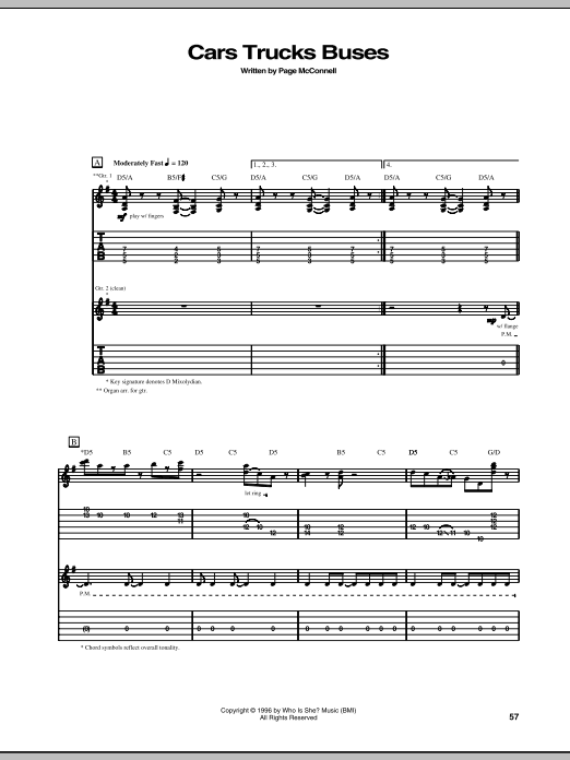 Phish Cars Trucks Buses Sheet Music Notes & Chords for Guitar Tab - Download or Print PDF Phish Cars Trucks Buses Sheet Music Notes & Chords for Guitar Tab - Download or Print PDF