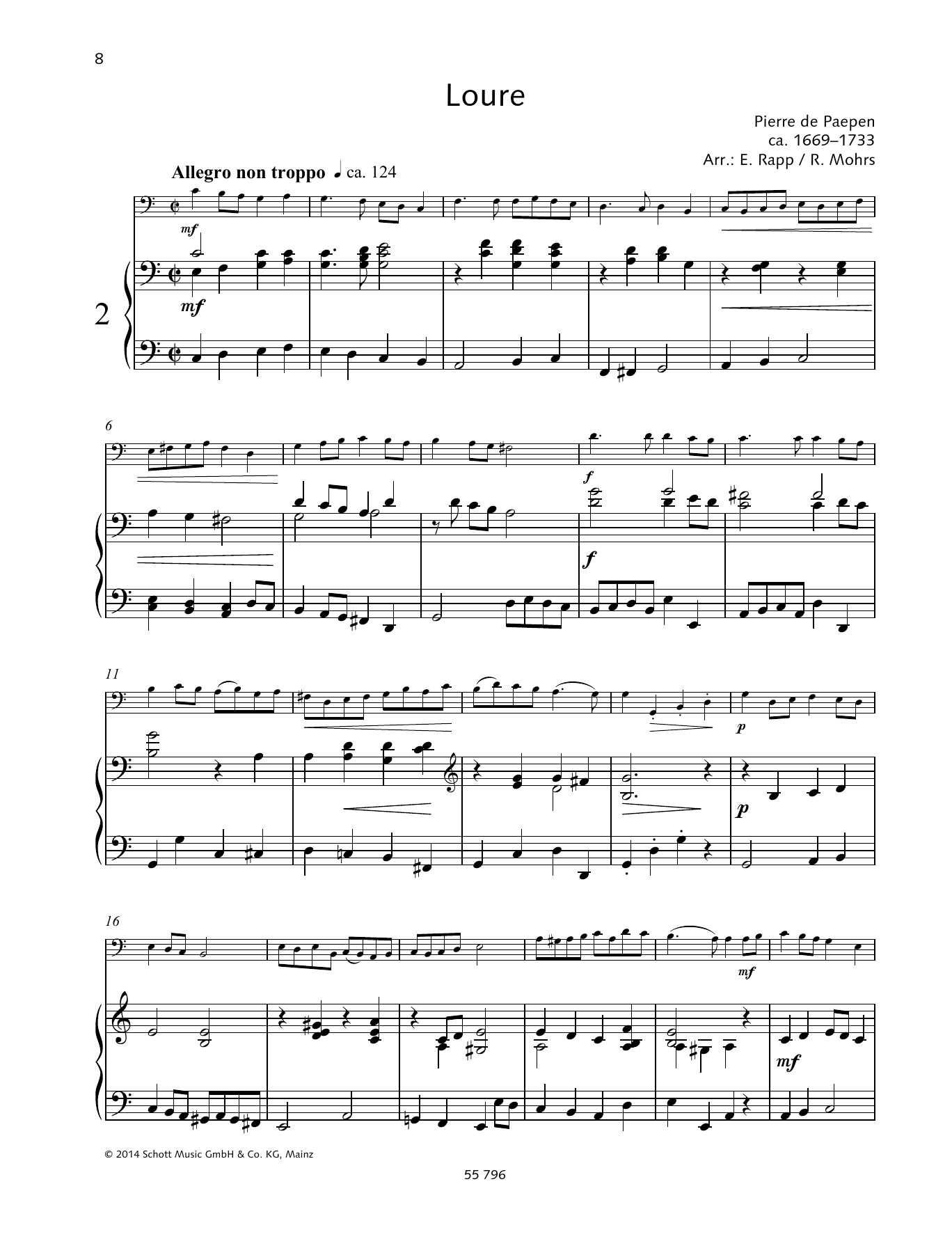 Pierre de Paepen Loure Sheet Music Notes & Chords for String Solo - Download or Print PDF